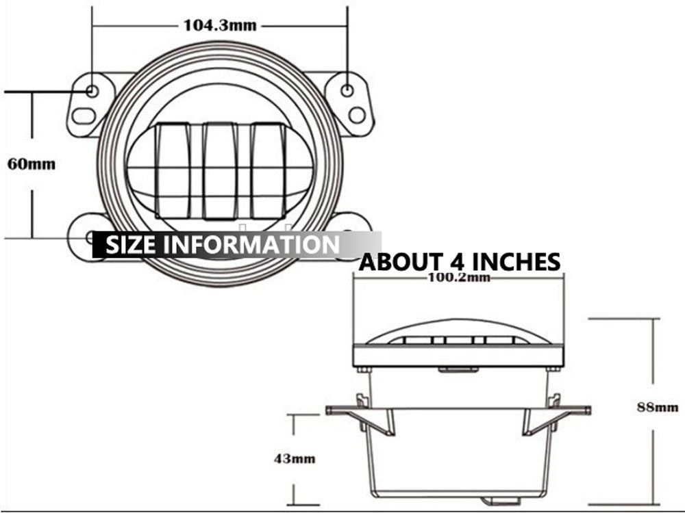 LED Fog Lamps for Wrangler JK 2007-2018 Lighting