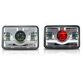 4x6 LED Projector Demon DRL Eyes Headlights Chrome Set Default Title Lighting