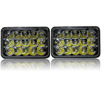 4x6 LED Array Headlights H4651 H4652 H4656 H4666 H6545 Chrome Set - GENSSI Lighting