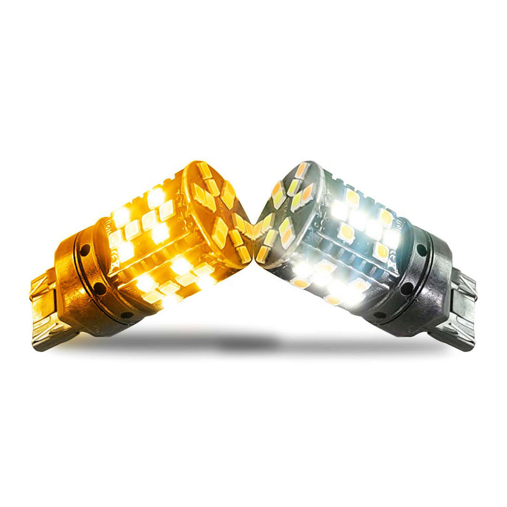 7443 LED No Hyper Flash Amber White Switchback for Jeep Lighting