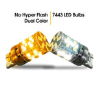 7443 LED No Hyper Flash Amber White Switchback for Jeep - GENSSI Lighting