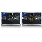 4x6 LED Projector Headlights H4651 H4652 H4656 H4666 H6545 Black Set Default Title Lighting