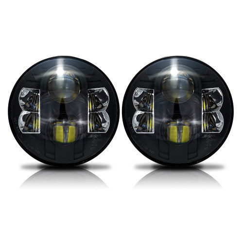 APOLLO Black Projector LED Headlights for Wrangler 1996-2018 Lighting