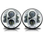 APOLLO Chrome Projector LED Headlights for Wrangler 1996 - 2018 - GENSSI Lighting