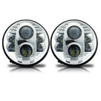 APOLLO Chrome Projector LED Headlights for Wrangler 1996 - 2018 - GENSSI Lighting