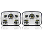 APOLLO LED Chrome Projector Headlights for XJ and YJ - GENSSI Lighting