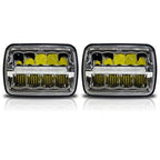 XDR LED Chrome Headlights w/DRL for XJ and YJ - GENSSI Lighting