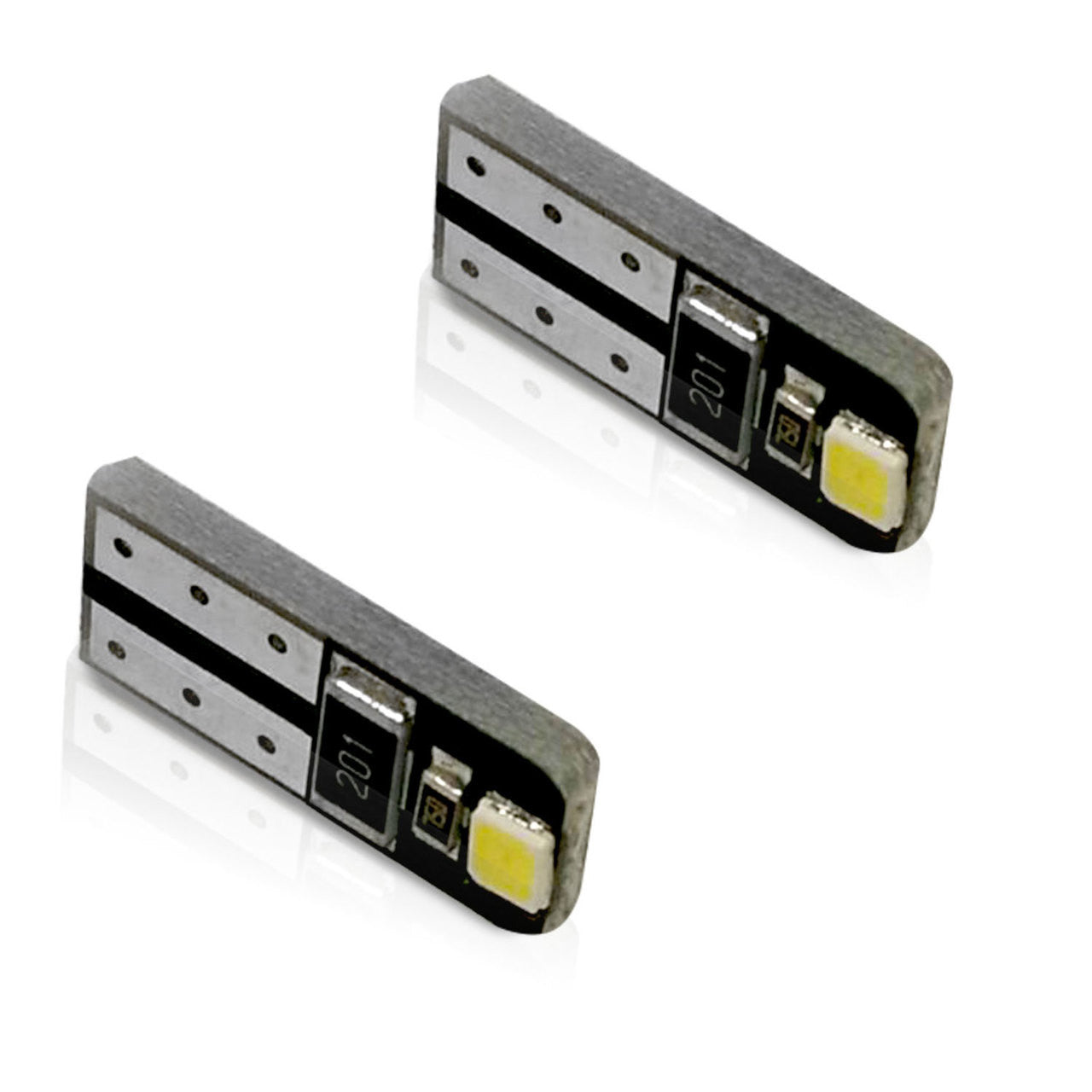 194 168 W5W T10 LED Bulbs 2 SMD CANBUS Thin (2 Pack) Lighting