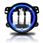 4 Inch LED Blue Halo Fog Lamp Lights For Jeep Wrangler JK - GENSSI Lighting