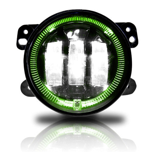 4 Inch LED Green Halo Fog Lamp Lights For Jeep Wrangler JK Default Title Lighting
