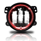 4 Inch LED Red Halo Fog Lamp Lights For Jeep Wrangler JK - GENSSI Lighting