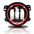 4 Inch LED Red Halo Fog Lamp Lights For Jeep Wrangler JK Default Title Lighting