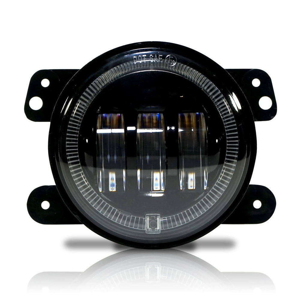 4 Inch LED Red Halo Fog Lamp Lights For Jeep Wrangler JK Lighting