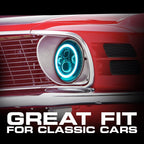 7 Inch HALO RGB Color Projector LED Headlights & Fog Lights Kit for Wrangler JK 2007 - 2017 - GENSSI Lighting