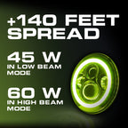 7 Inch HALO RGB Color Projector LED Headlights & Fog Lights Kit for Wrangler JK 2007 - 2017 - GENSSI Lighting