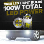 PSX26W 12278 H28W 100W LED Fog Lamp Bulbs (2 Pack) - GENSSI Lighting