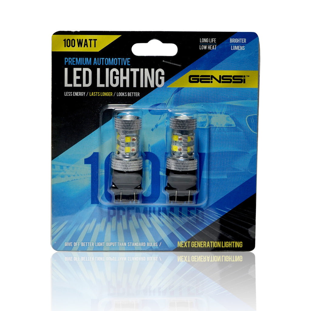 3157 3057 4157 3156 LED Tail Light Switch-Back Amber White Bulbs (2 Pack) Lighting