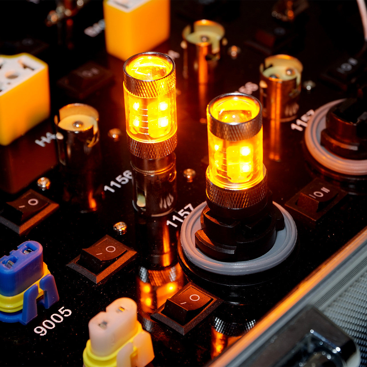 3157 3057 4157 3156 LED Tail Light Switch-Back Amber White Bulbs (2 Pack) Lighting