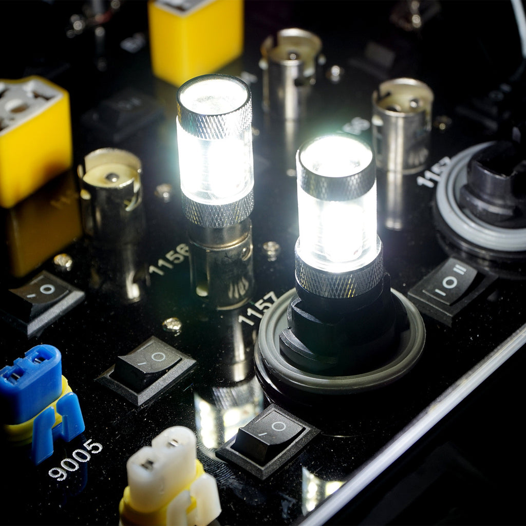 3157 3057 4157 3156 LED Tail Light Switch-Back Amber White Bulbs (2 Pack) Lighting