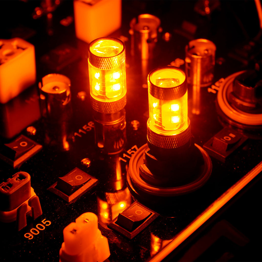 3157 3057 4157 3156 LED Tail Light Switch-Back Amber White Bulbs (2 Pack) Lighting