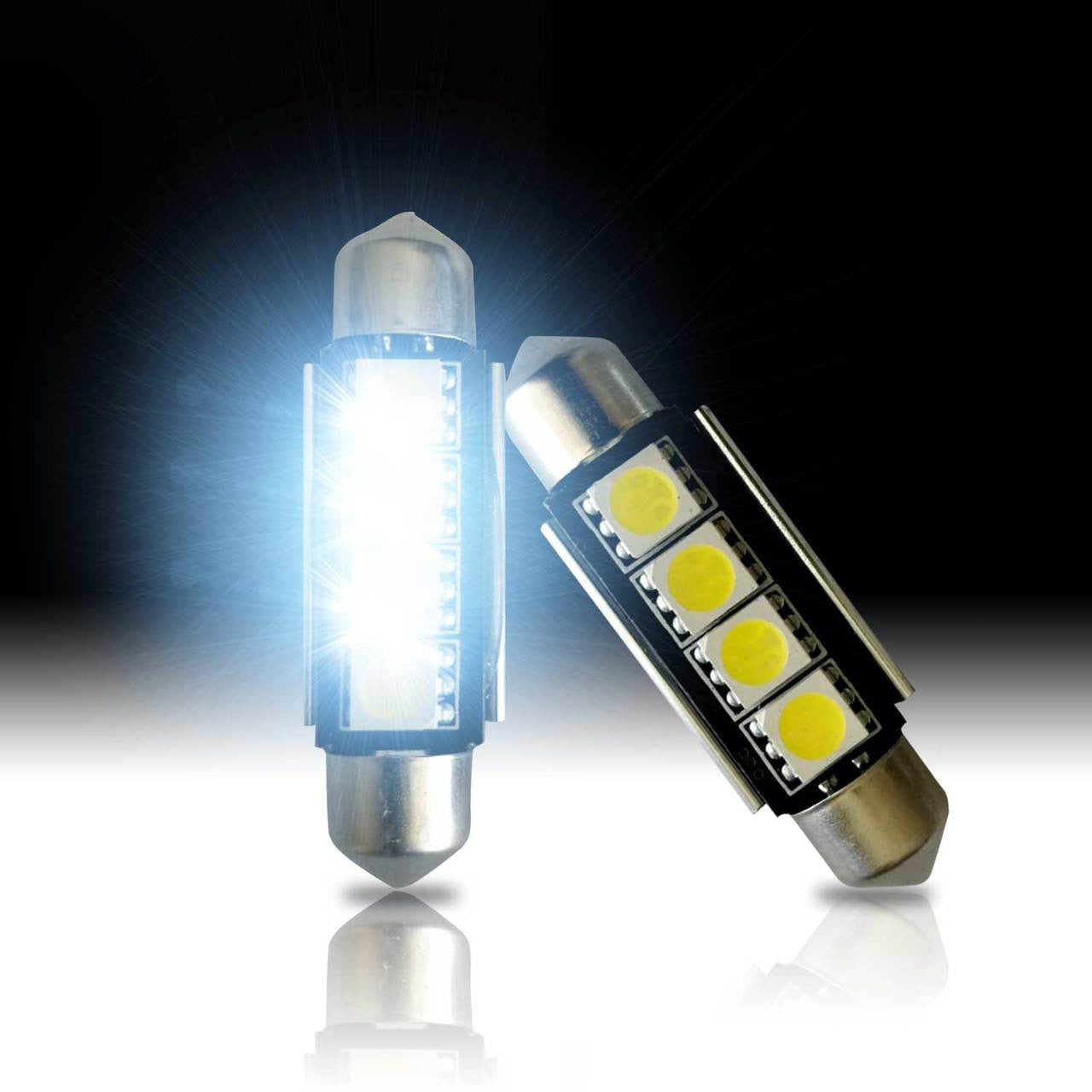 42mm 211-2 578 CANBUS 4-SMD Festoon LED Bulbs (2 Pack) Lighting