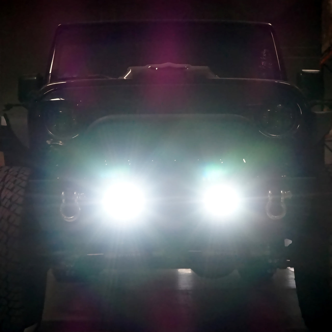LED Halo Fog Lights for Jeep Wrangler JL Gladiator Rubicon Sahara Lighting