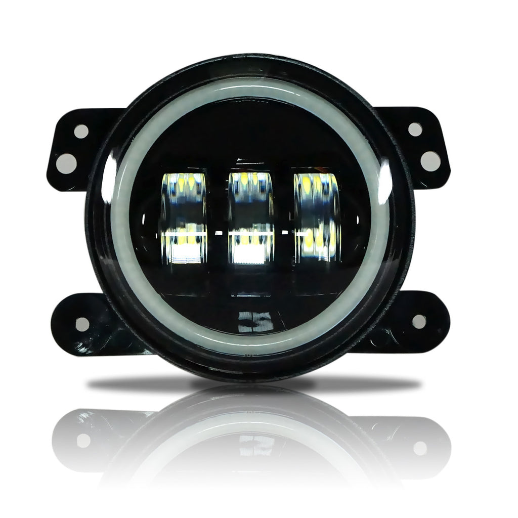 LED Halo Fog Lights for Jeep Wrangler JL Gladiator Rubicon Sahara Lighting
