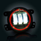 4 Inch LED Red Halo Fog Lamp Lights For Jeep Wrangler JK - GENSSI Lighting