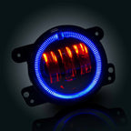 4 Inch LED Blue Halo Fog Lamp Lights For Jeep Wrangler JK Lighting