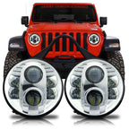 APOLLO Chrome Projector LED Headlights for Wrangler JL & Gladiator 2018+ - GENSSI Lighting