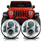 APOLLO Chrome Projector LED Headlights for Wrangler JL & Gladiator 2018+ - GENSSI Lighting