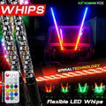 LED RGB Color Chasing Whip Lights 3 4 5 Feet - GENSSI Lighting