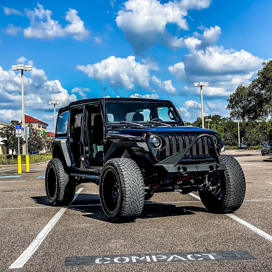 Front Transformer Nineteen Bumper w/Bull Bar for Wrangler 2007-2018 Bumper