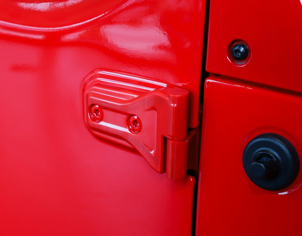 4-Door and Engine Hood Hinge Cover Trim for Jeep Gladiator JT JL 2020-2021 Red Exterior Part