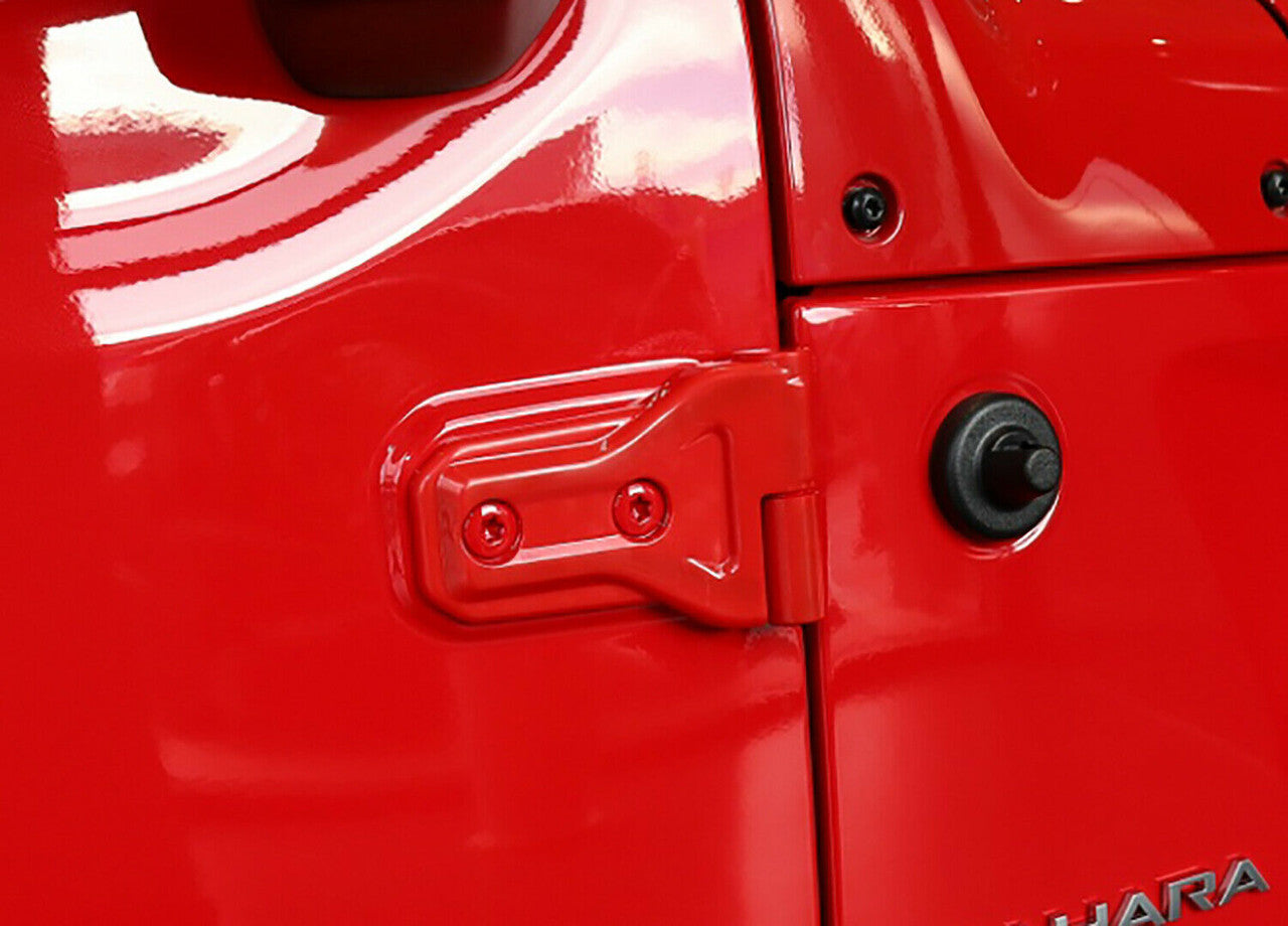 4-Door and Engine Hood Hinge Cover Trim for Jeep Gladiator JT JL 2020-2021 Red Exterior Part