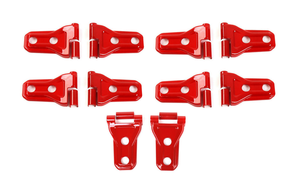 4-Door and Engine Hood Hinge Cover Trim for Jeep Gladiator JT JL 2020-2021 Red Exterior Part