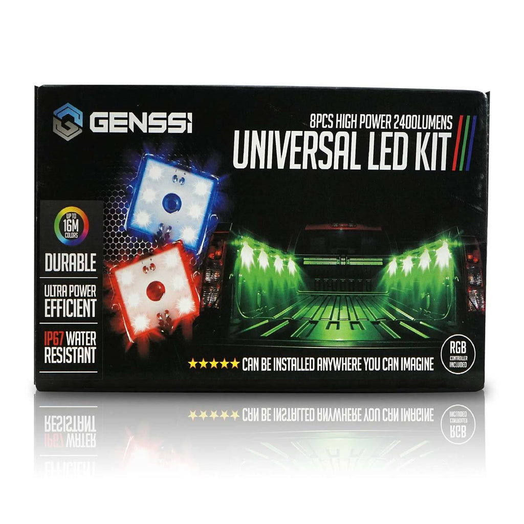 8 Module 48 LED RGB Color Wireless Exterior Truck Bed Rock Lights Lighting