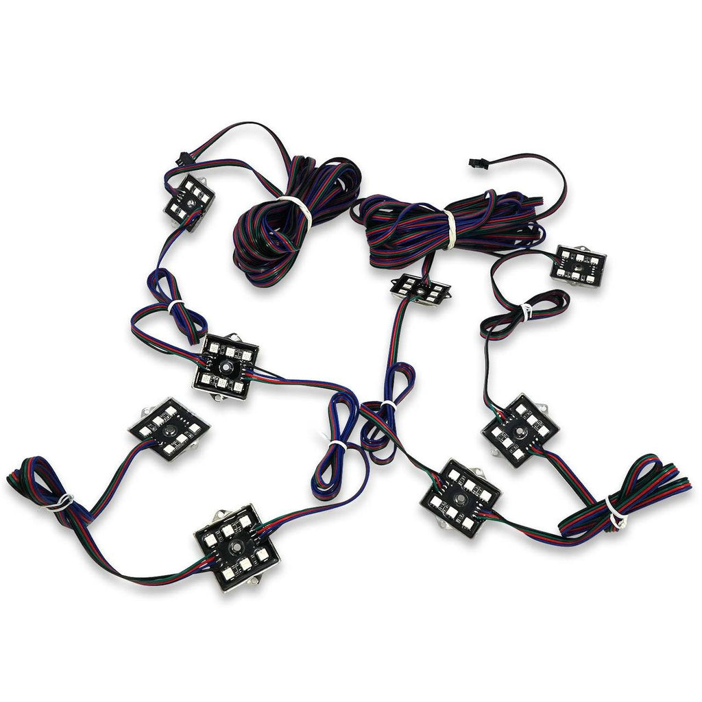8 Module 48 LED RGB Color Wireless Exterior Truck Bed Rock Lights Lighting