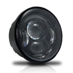 4.65 In LED Black Projector Headlight Harley Davidson Dyna Fat Bob FXDF 2008-2016 Black (2 Pack) Lighting