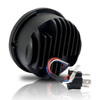 4.65 In LED Black Projector Headlight Harley Davidson Dyna Fat Bob FXDF 2008-2016 Black (2 Pack) Lighting