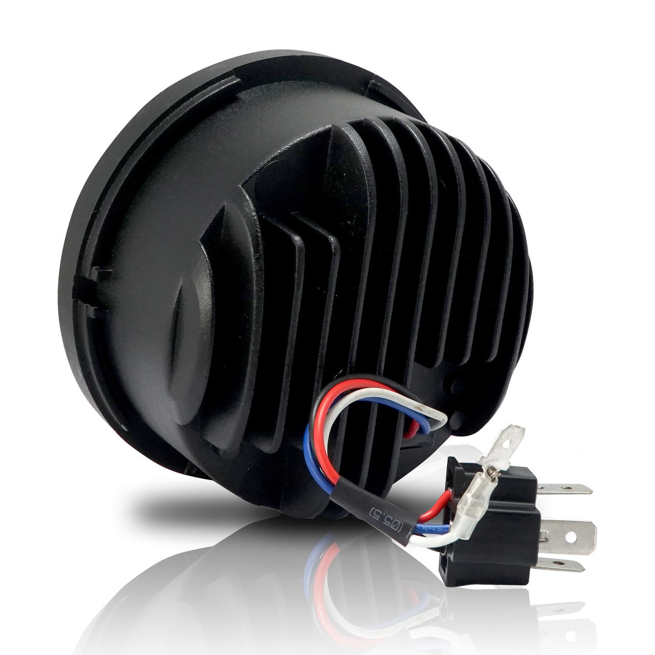 4.65 In LED Black Projector Headlight Harley Davidson Dyna Fat Bob FXDF 2008-2016 Black (2 Pack) Lighting