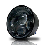4.65 In LED Black Projector Headlight Harley Davidson Dyna Fat Bob FXDF 2008-2016 Black (2 Pack) Lighting