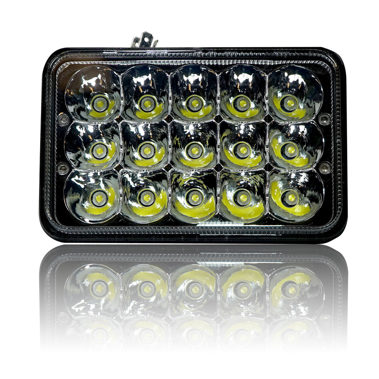 4x6 LED Array Headlights H4651 H4652 H4656 H4666 H6545 Chrome Set Lighting