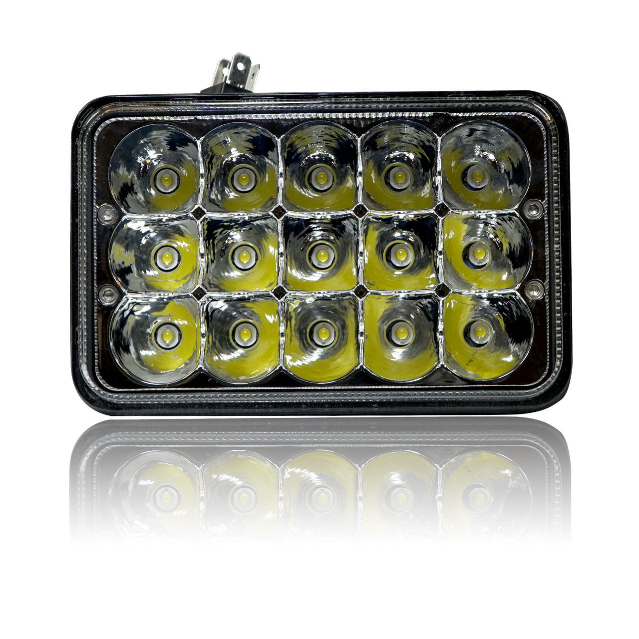 4x6 LED Array Headlights H4651 H4652 H4656 H4666 H6545 Chrome Set Lighting