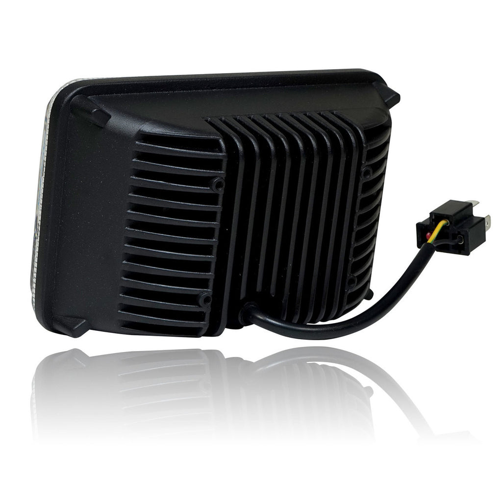 4x6 LED Array Headlights H4651 H4652 H4656 H4666 H6545 Chrome Set Lighting