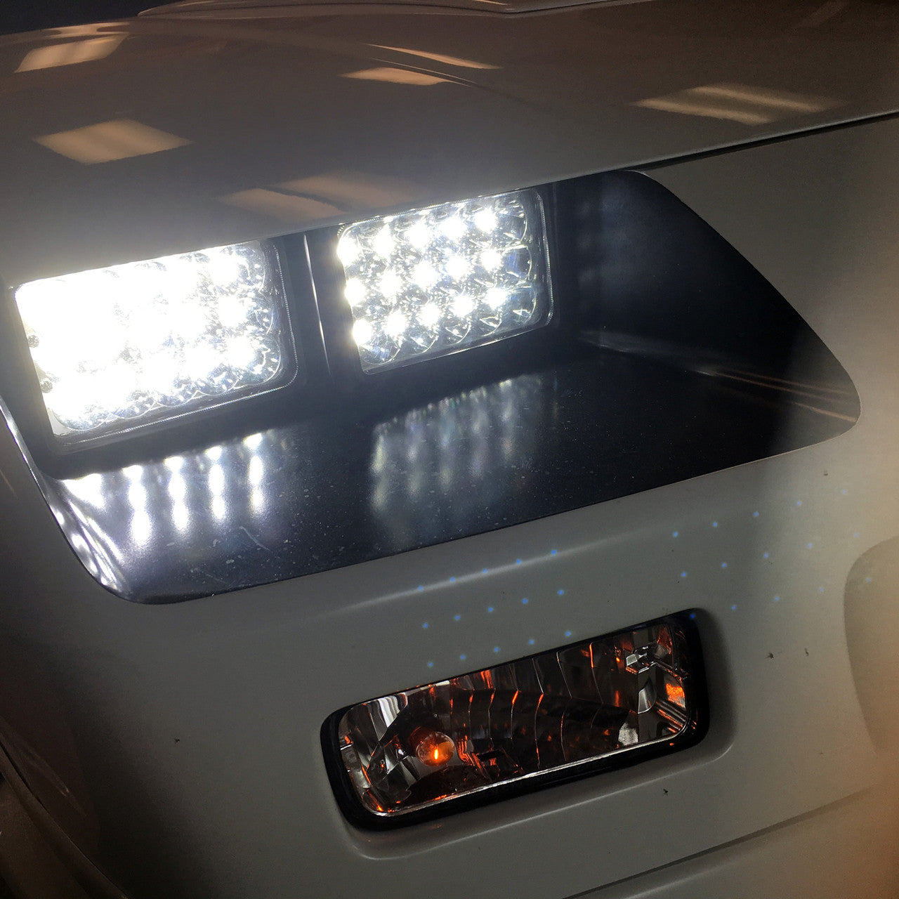 4x6 LED Array Headlights H4651 H4652 H4656 H4666 H6545 Chrome Set Lighting