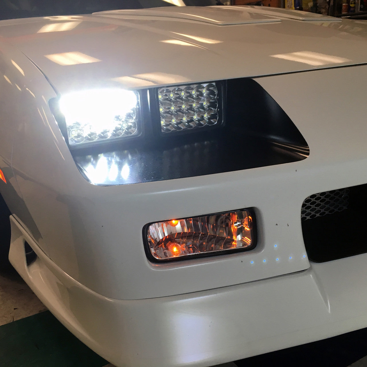 4x6 LED Array Headlights H4651 H4652 H4656 H4666 H6545 Chrome Set Lighting