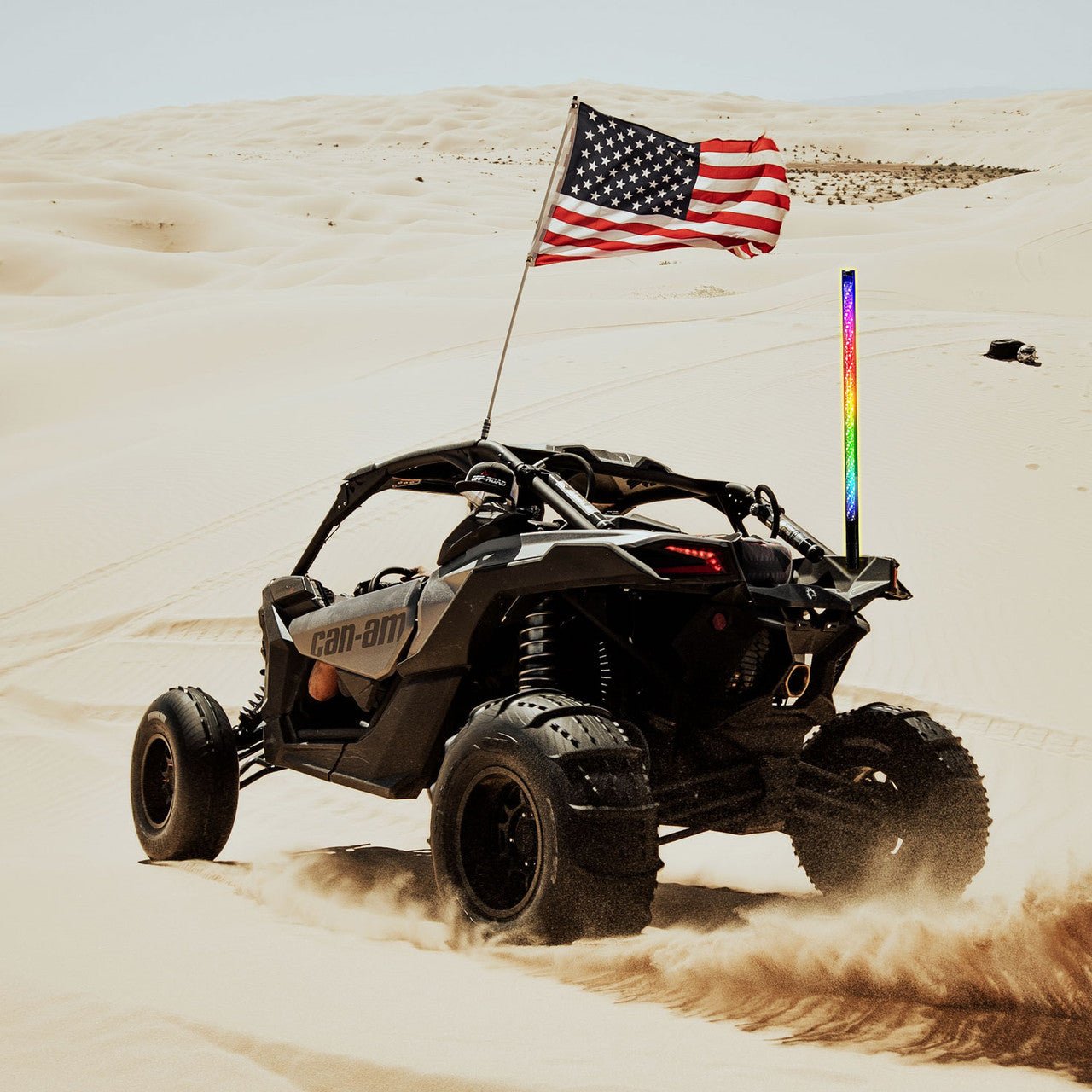 LED RGB Color Chasing Whip Lights 3 4 5 Feet Lighting