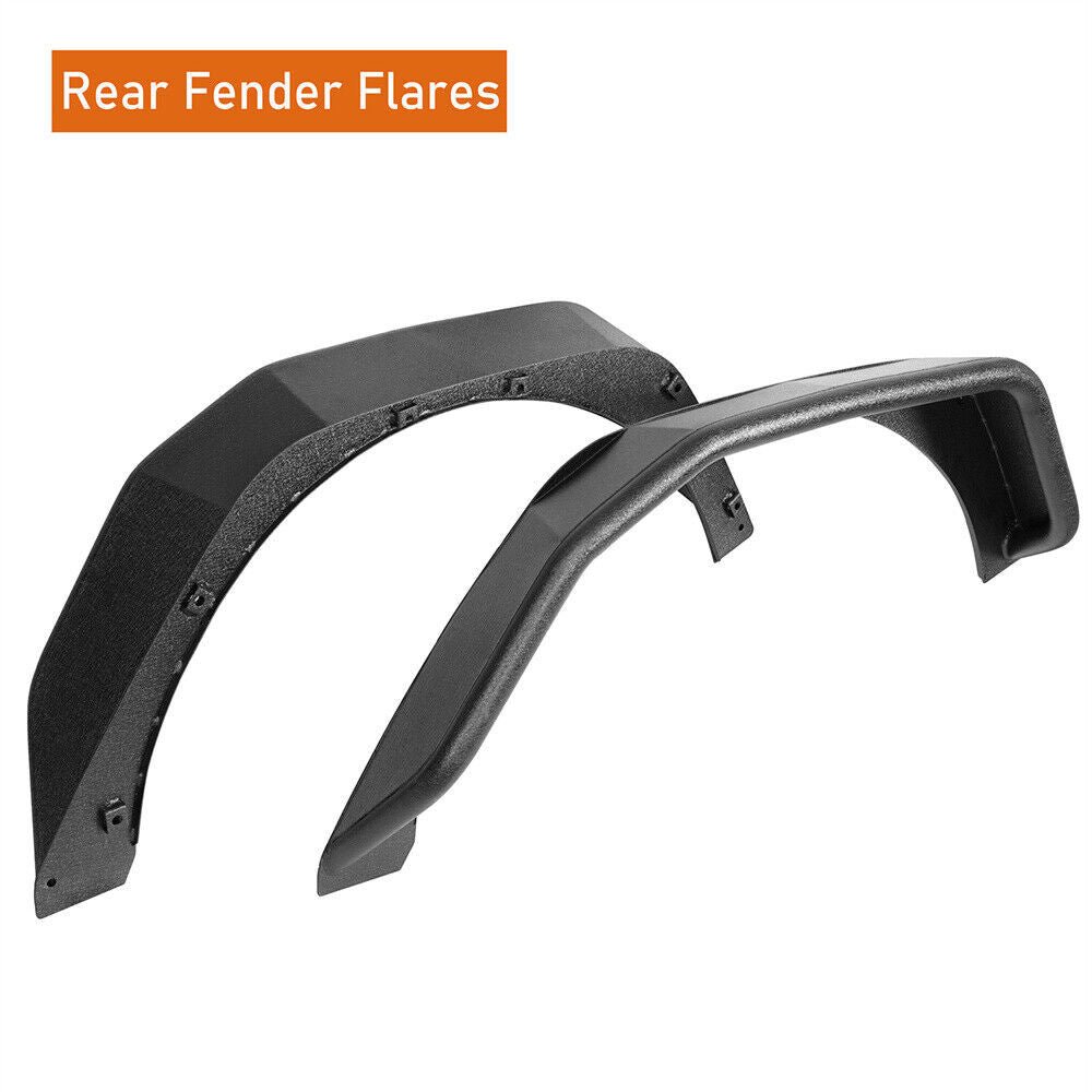 Front And Rear Tube Fender Flares with Removable LED Turn Signals for 2018 - 2024 Jeep Wrangler JL - GENSSI Exterior Part