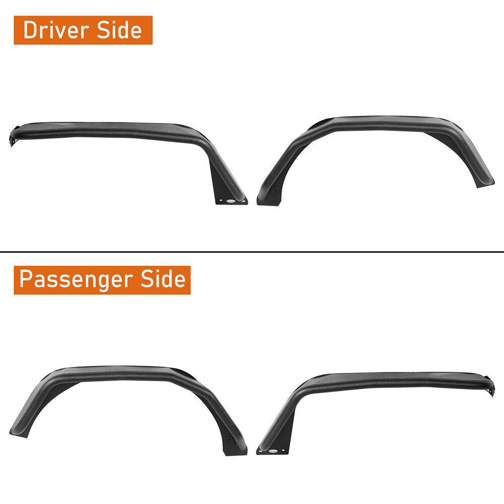Front And Rear Tube Fender Flares with Removable LED Turn Signals for 2018 - 2024 Jeep Wrangler JL - GENSSI Exterior Part